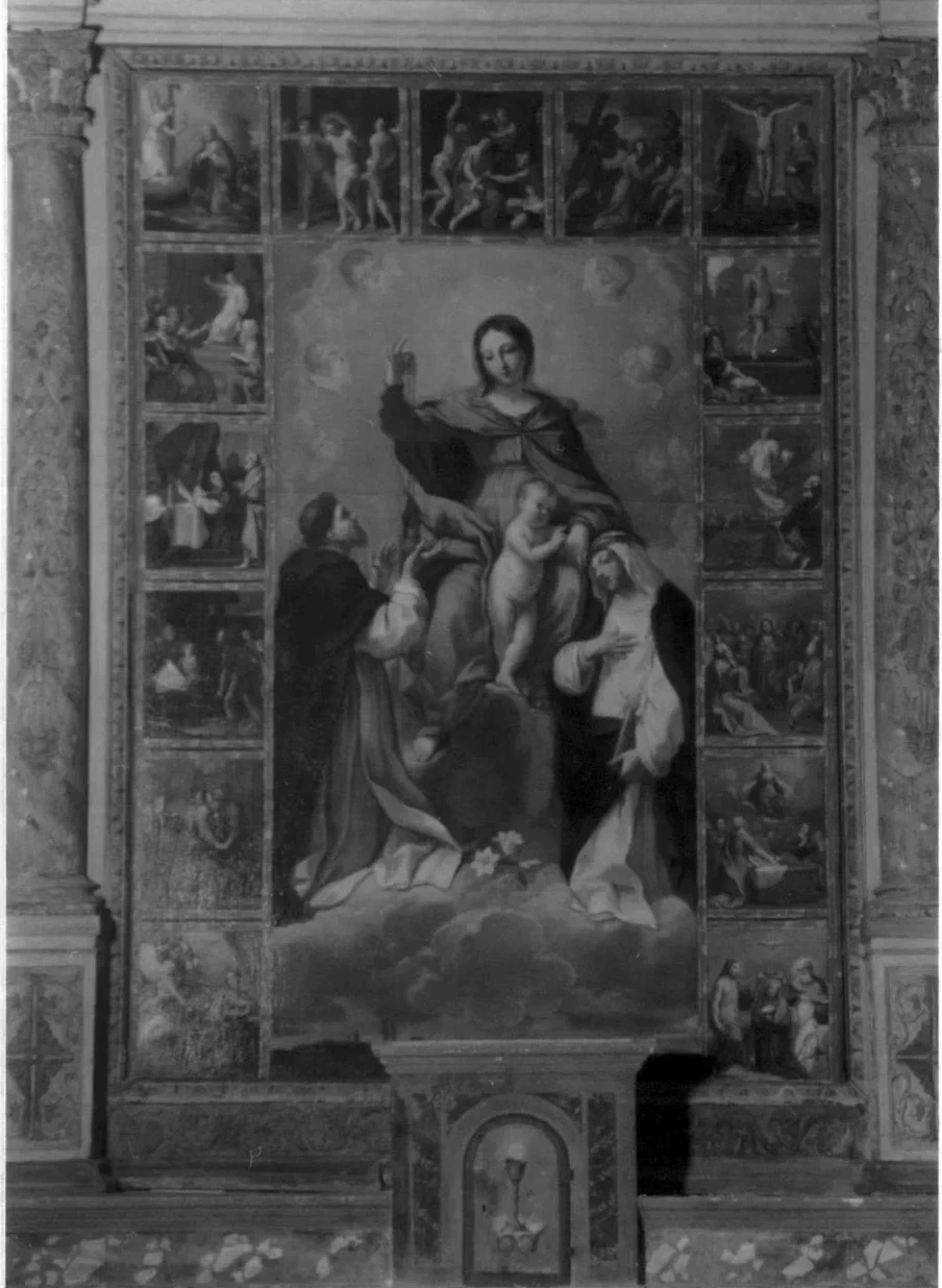 Madonna del Rosario con San Domenico Santa Caterina da Siena e Santi domenicani - Pavullo nel Frignano, Modena
